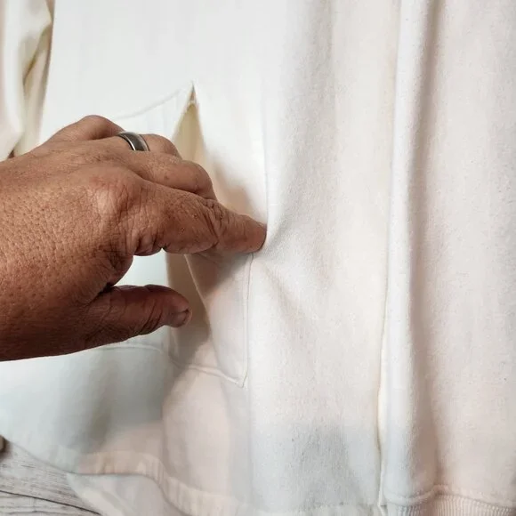 The North Face Half Dome Sweatshirt Hoodie Pullover Size L Ivory Pink Blue Women - Picture 5 of 16